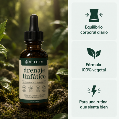 Drenaje Linfático Natural en Gotas | Menos Hinchazón | Velcem..