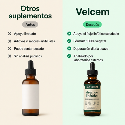 Drenaje Linfático Natural en Gotas | Menos Hinchazón | Velcem..